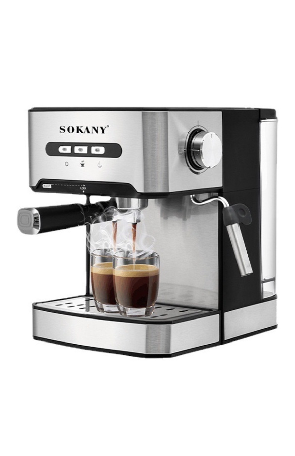 Кофемашина SOKANY SK-6863 серебристый