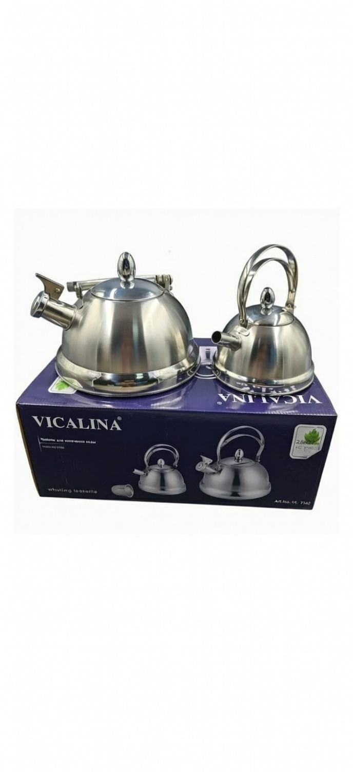 Vicalina чайник VL-7162 2.6 л, нержавеющая сталь