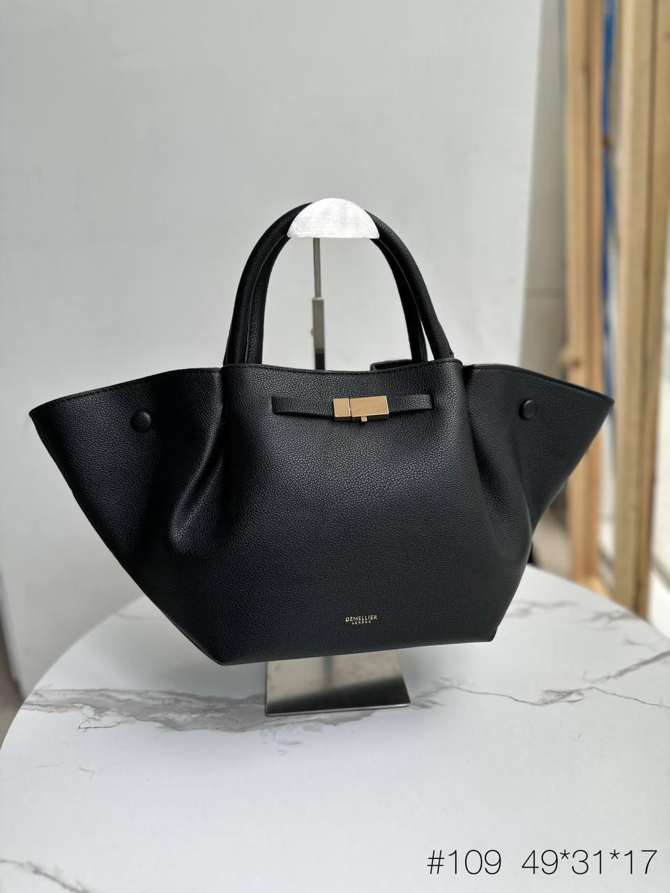 Сумка тоут-багет черный